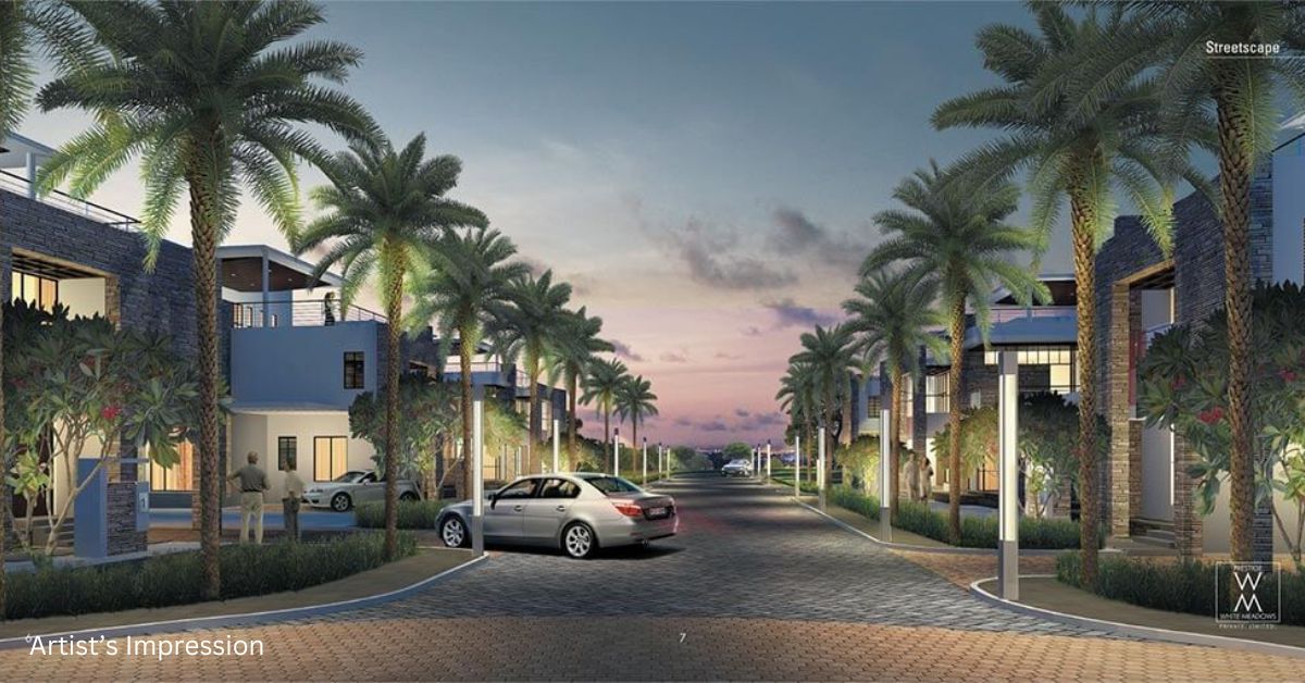 Prestige White Meadows exterior — luxury villas for sale in Bangalore Whitefield